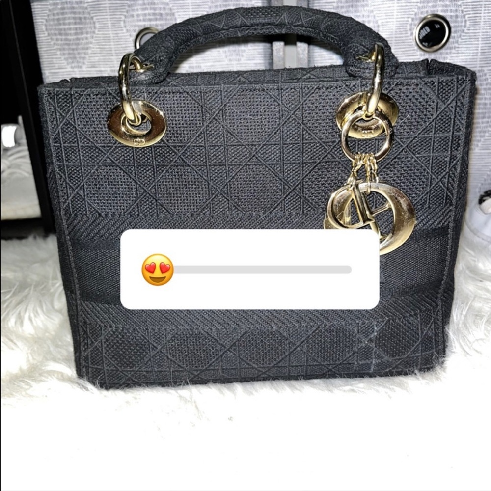 CD lady medium bag top handle quilted effect